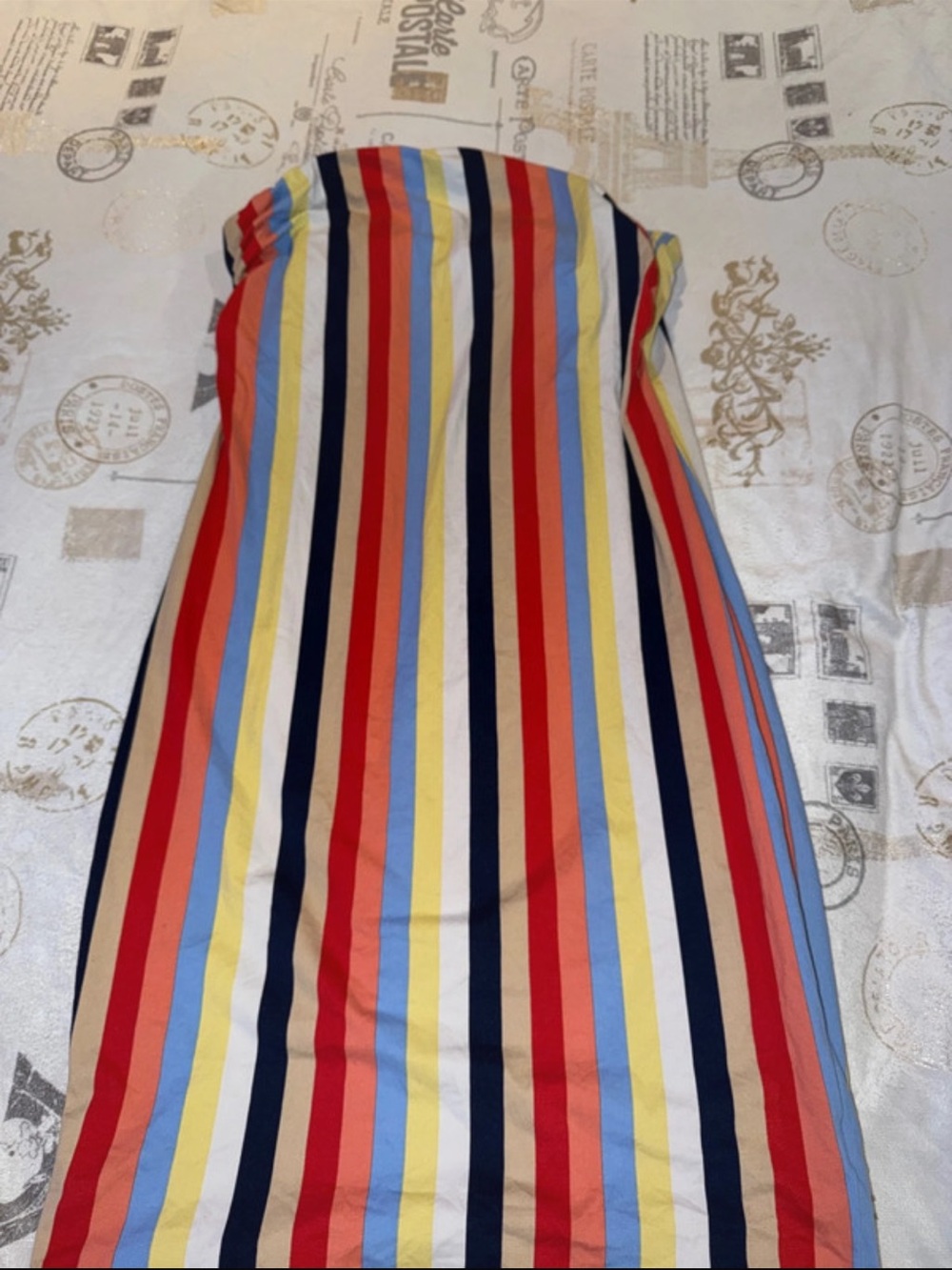 Vibrant Multicolor Stripe Tube dress